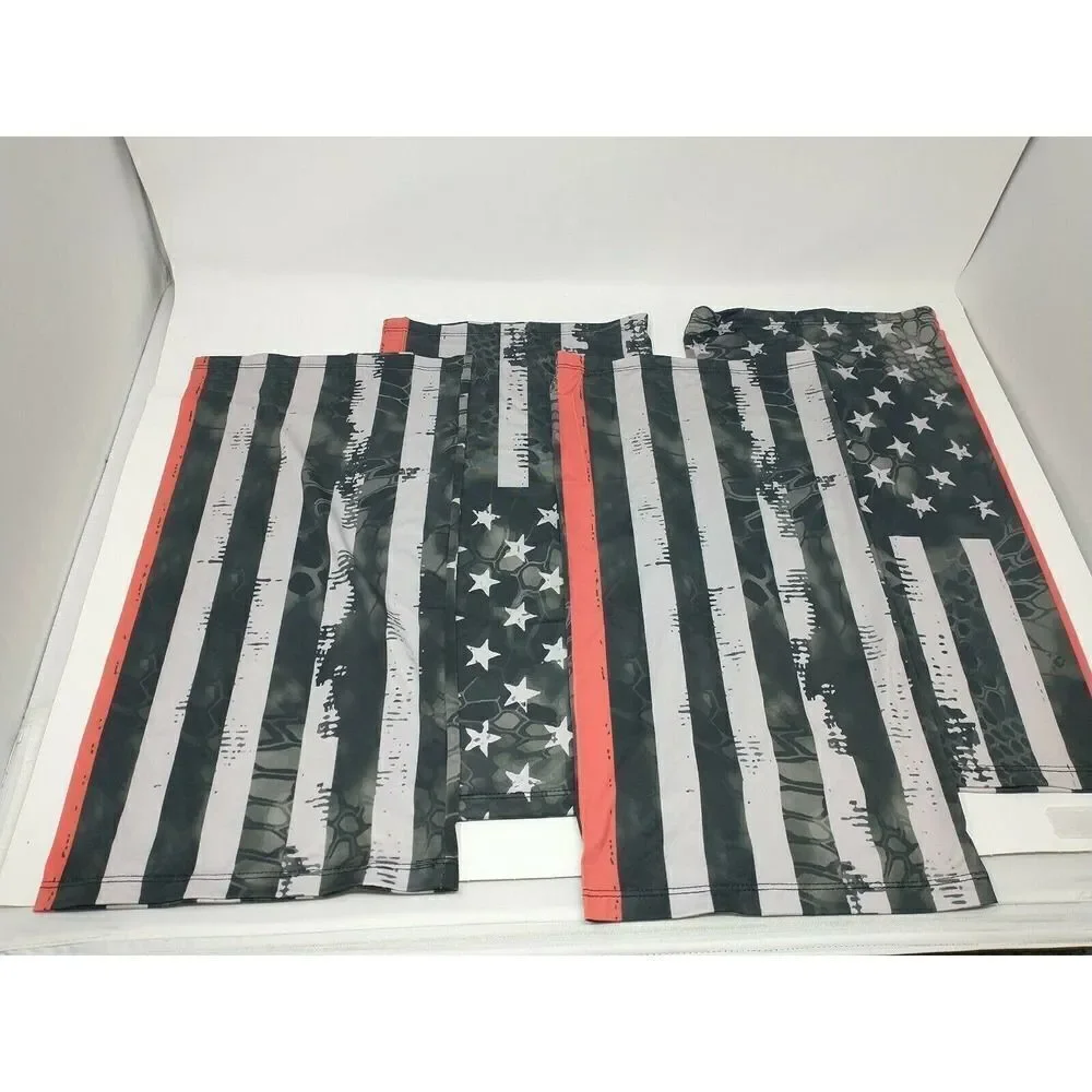 American Flag Buff Lot 4 Red Stripe Great for Camp